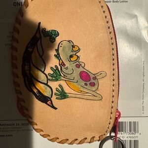 Handcrafted Leather Keychain with Frog Design